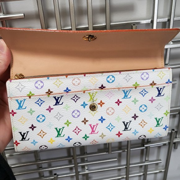 Louis Vuitton White Multicolor Sarah Long Wallet - Picture 13 of 15